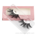 Custom Wholesale Black Cotton Band Natural Mink Eyelashes